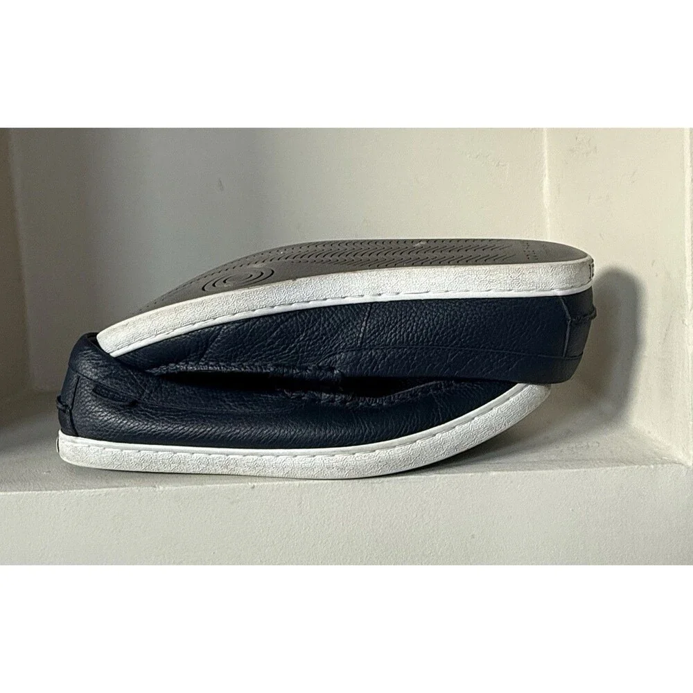 Cole Haan Maine Pinch Navy Loafers with White Trim Size 12 Leather